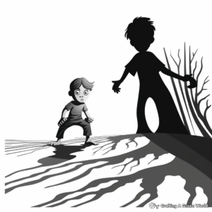 Shadow coloring pages