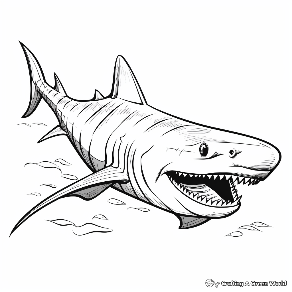 Basking shark coloring pages
