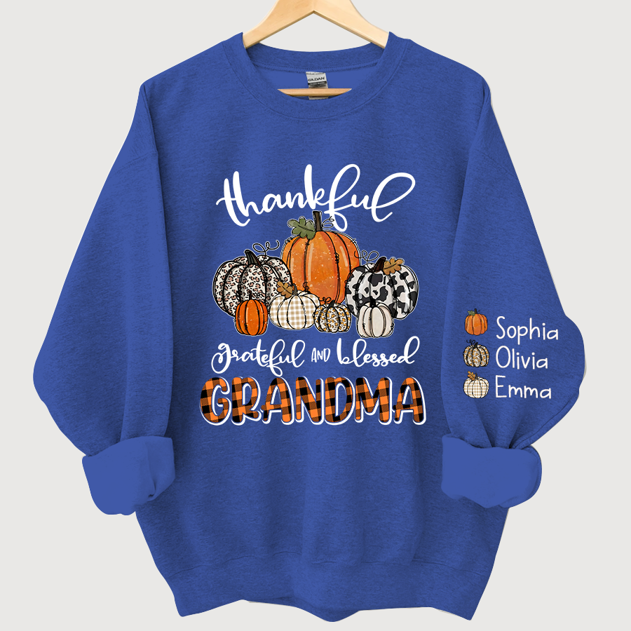 Lofaris custom thankful grateful blessed grandma sweatshirt