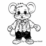 M is for mouse coloring pages