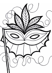 Mardi gras coloring page
