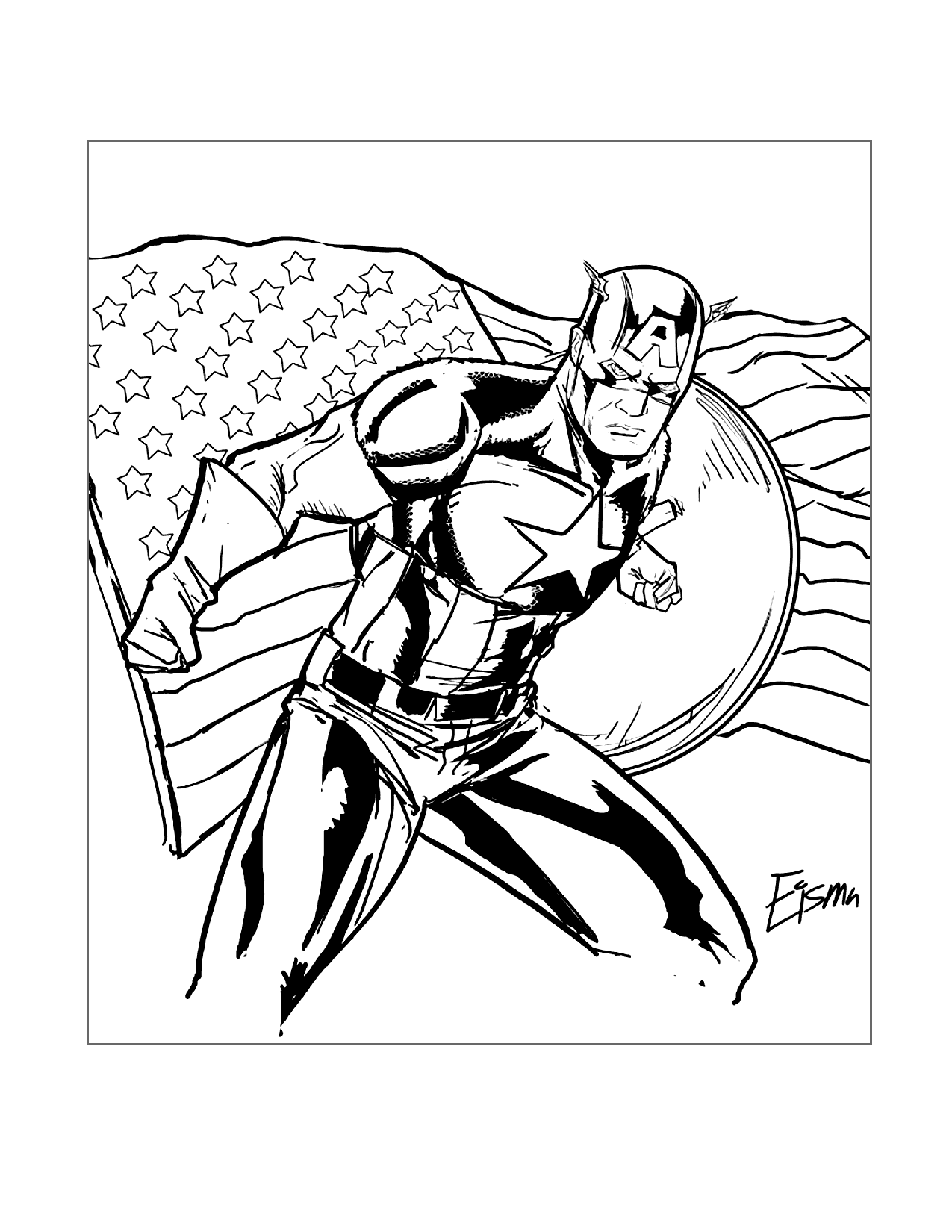 Captain america pages â printable pages