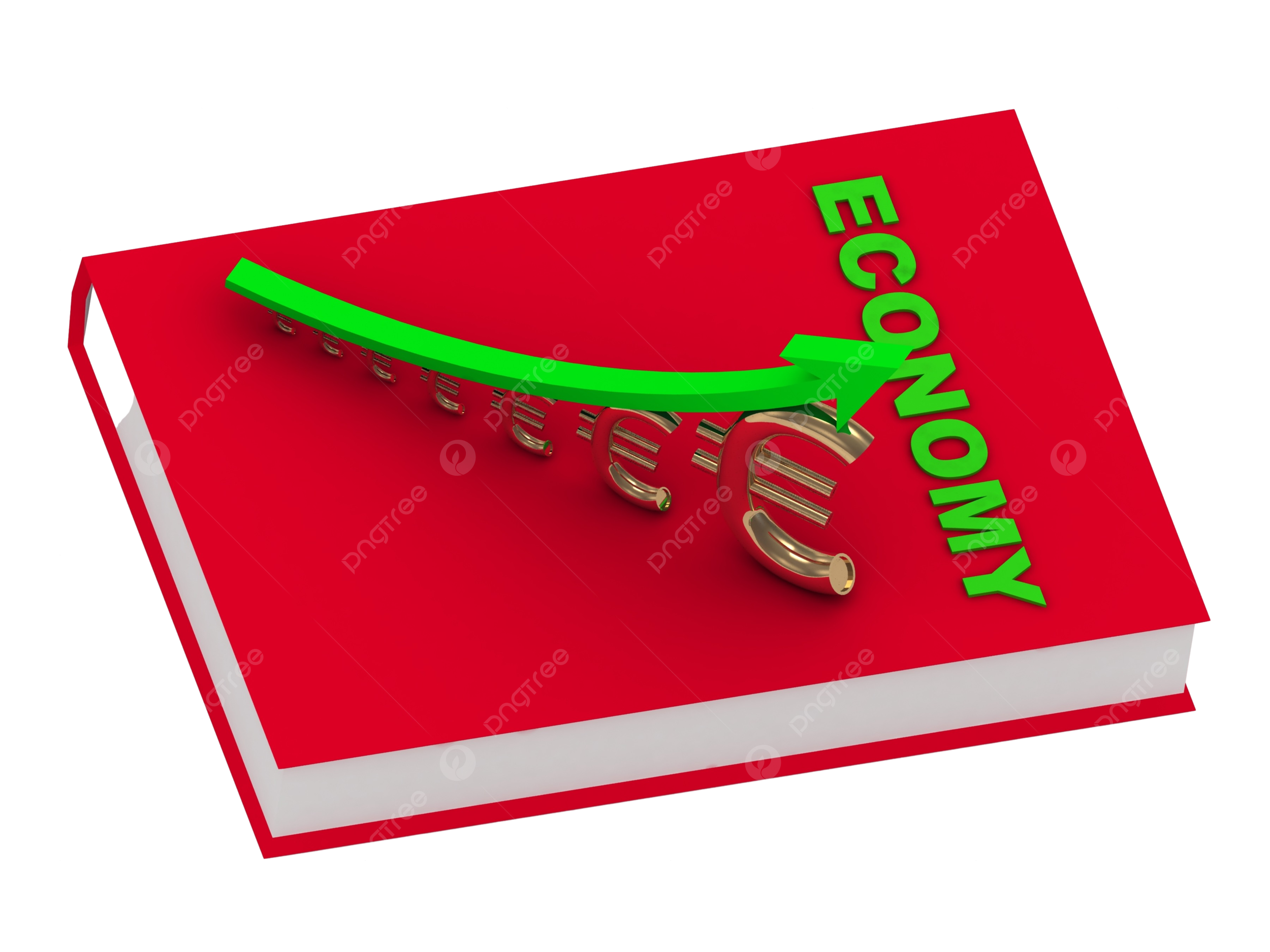 Economy book and statuette growing golden euro increase market design global png transparent image and clipart for free download