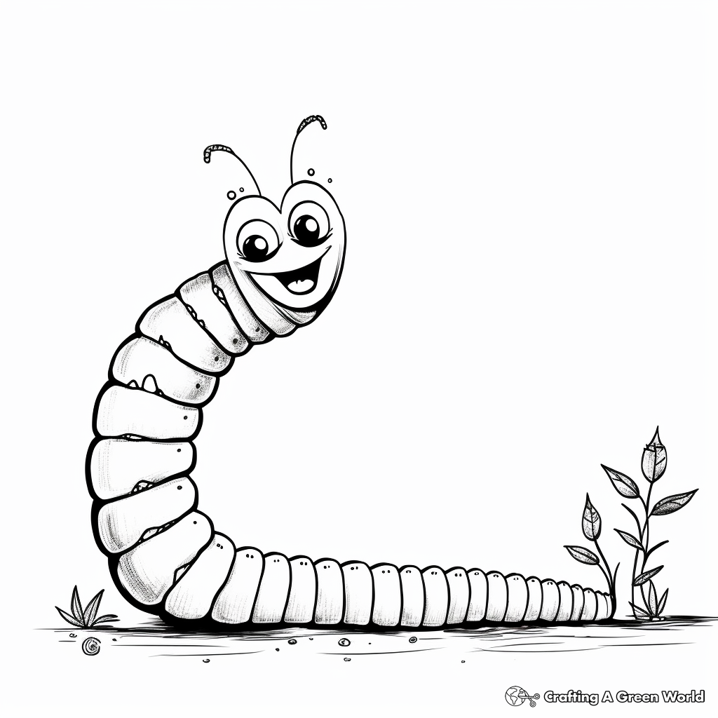 Monarch caterpillar coloring pages