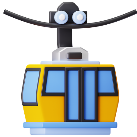 D ski lift illustrations