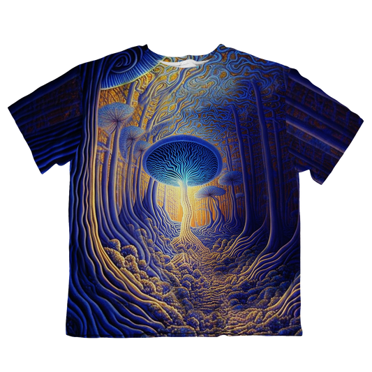 All over print oversized tee â shroom beach