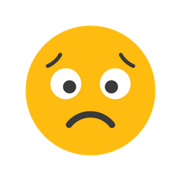 Worried face eyebrows flat icons