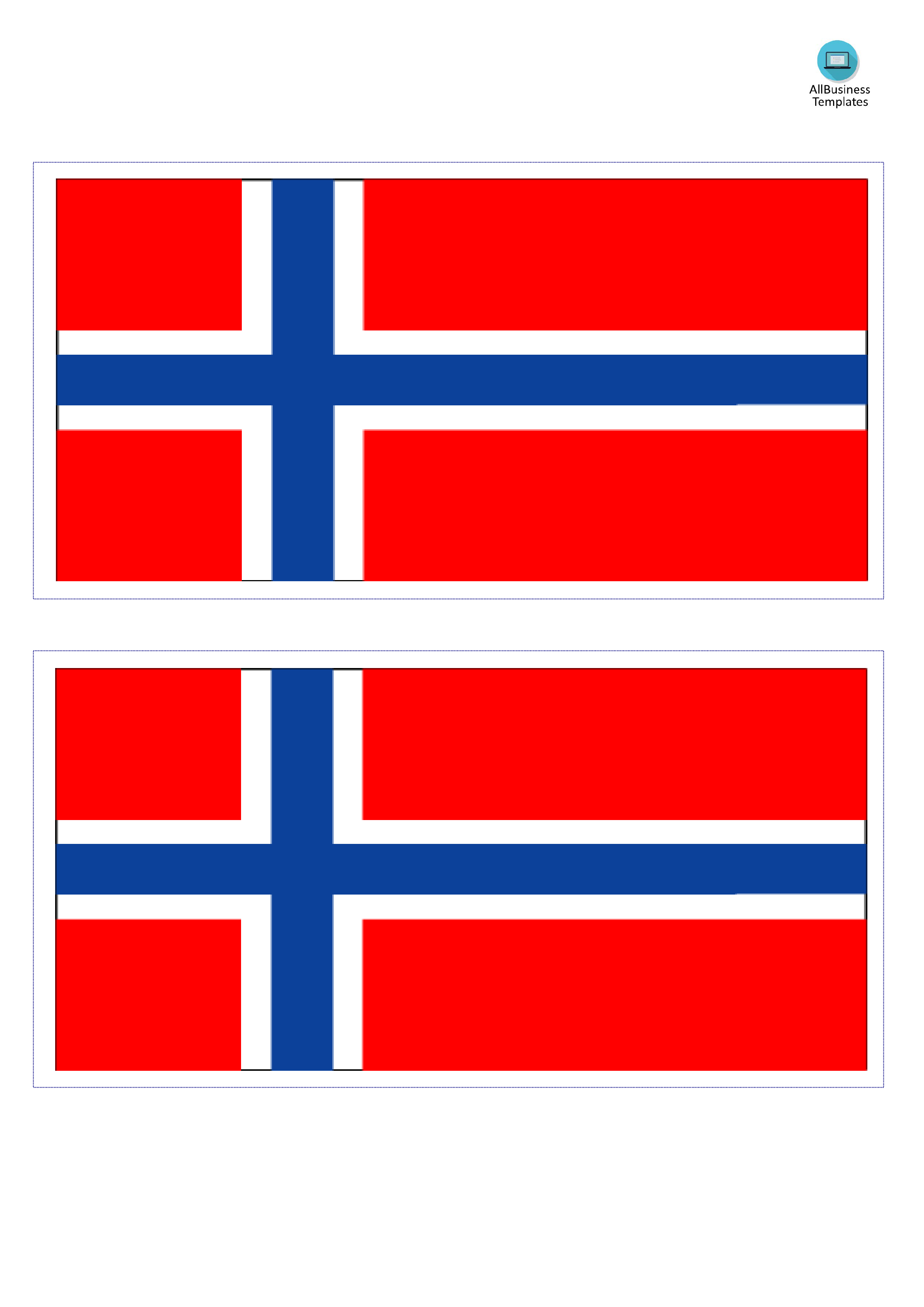 Norwegian flag templates at