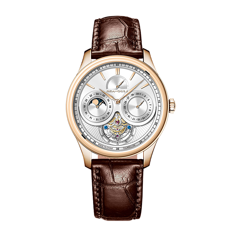 Flywheel calendar automatic watch mm seagull watch official
