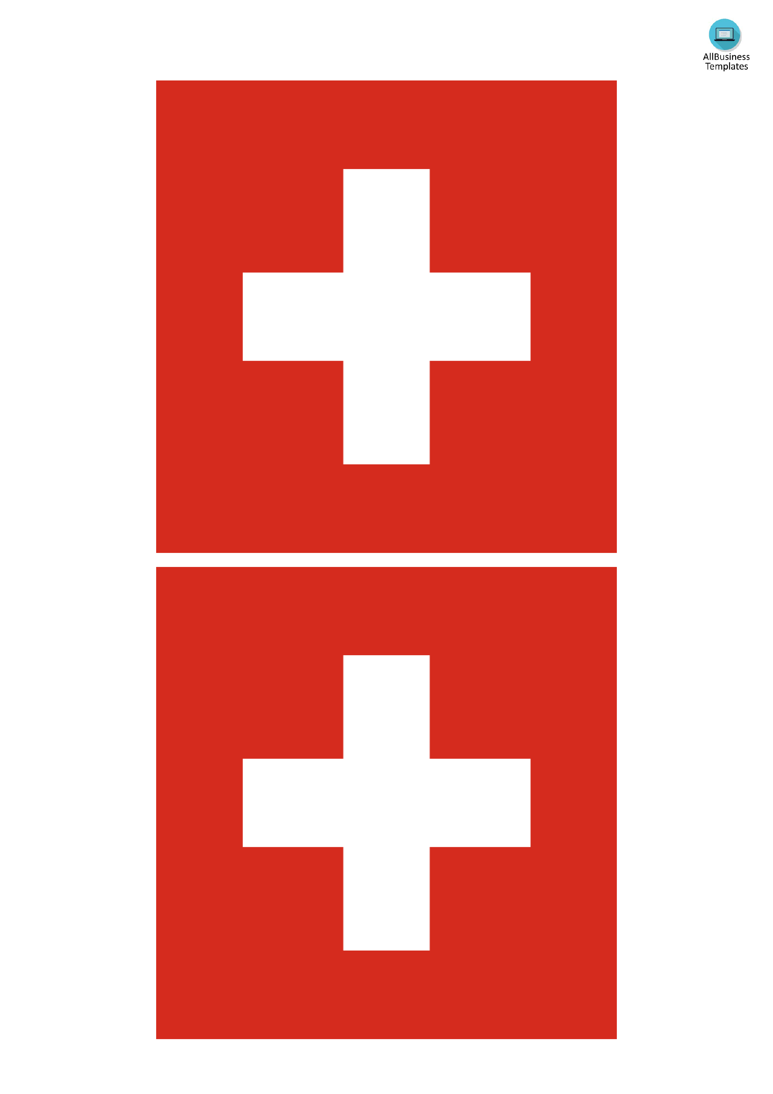 Switzerland flag templates at