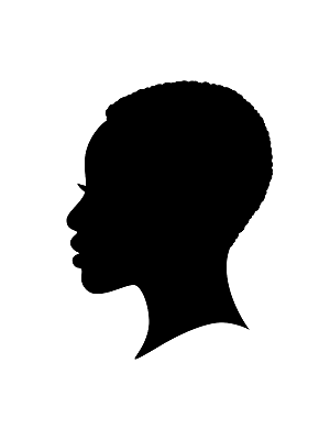 Afro black lady woman silhouette queen reusable painting stencils for wall art
