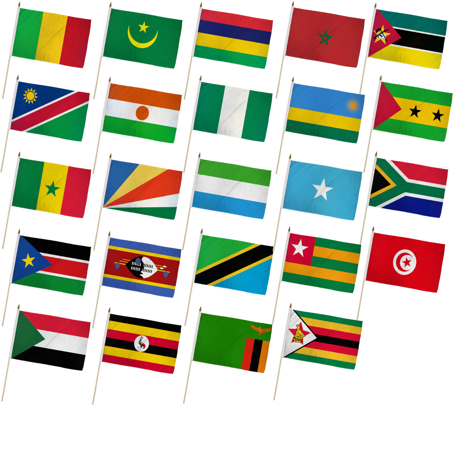 Set of countries in africa flags set of african country desk flags xin