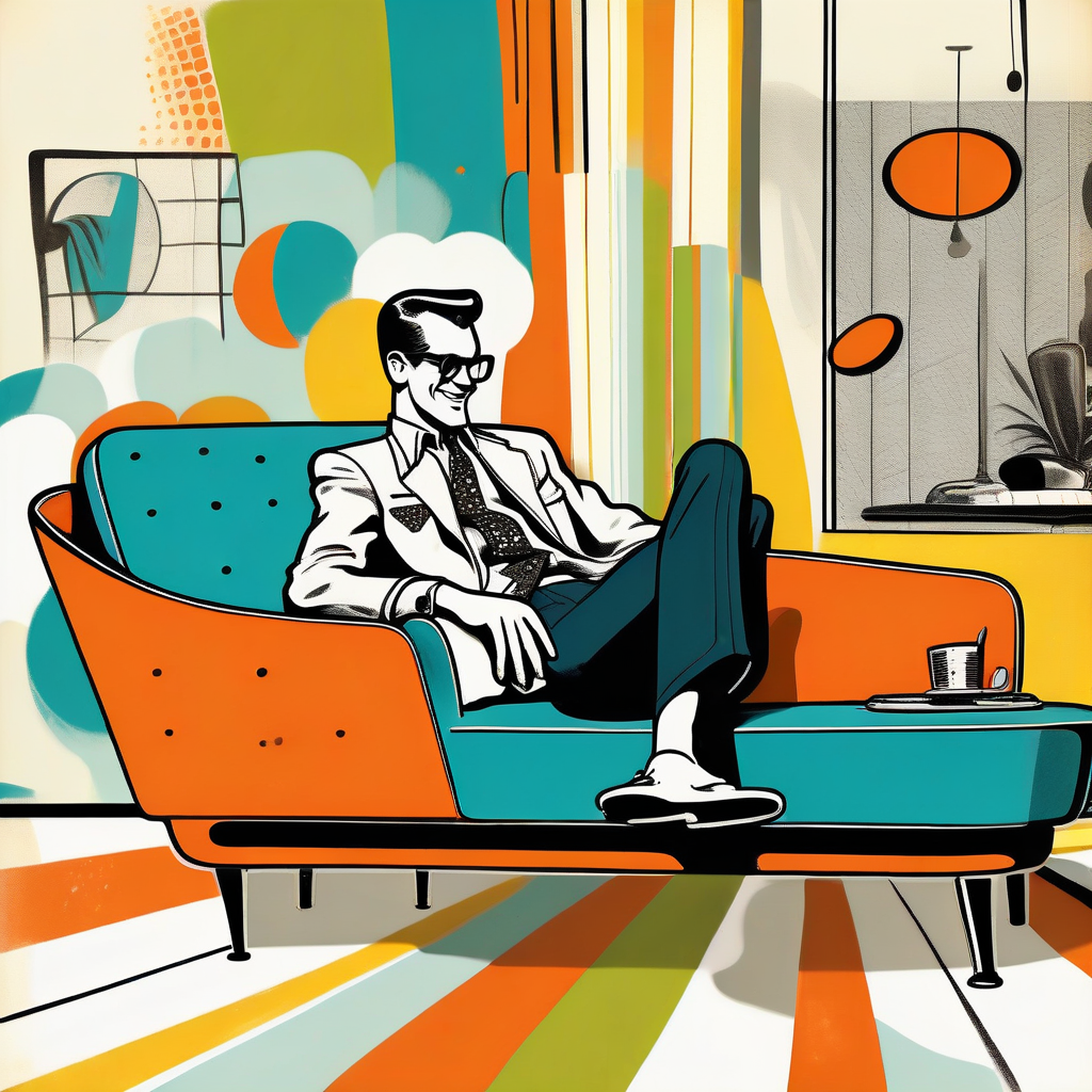 A colouring book picture of a woman laying on a chase lounge created by picasso