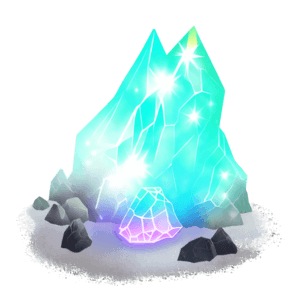 Descarga roca helada con luces azules y moradas