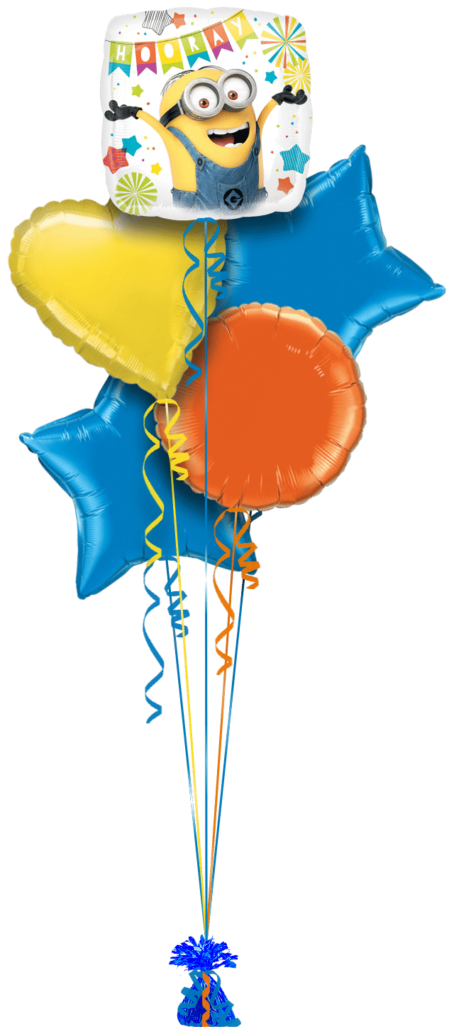 Minions hooray balloon delivery