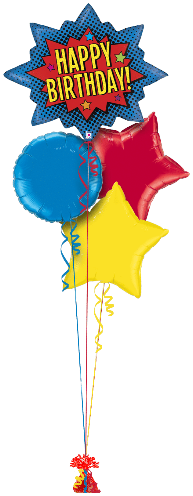 Superhero birthday burst balloon delivery