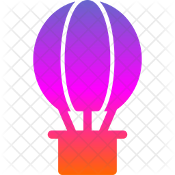 Fire balloon gradient icons