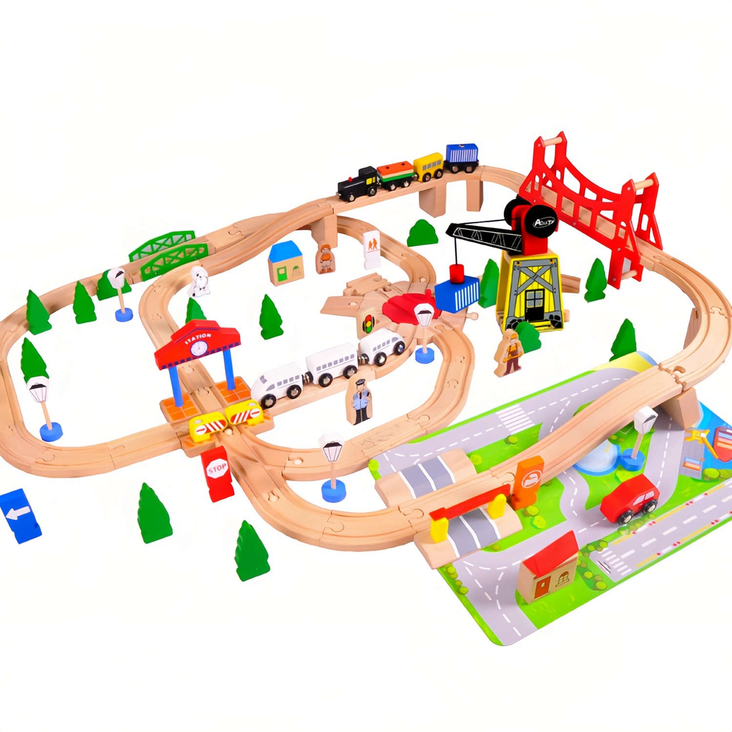 Spark create imagine wooden train play set pieces exclusive