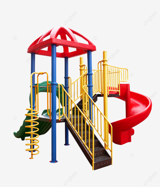 Playground hill recreation colorful white isolated slider png transparent image and clipart for free download