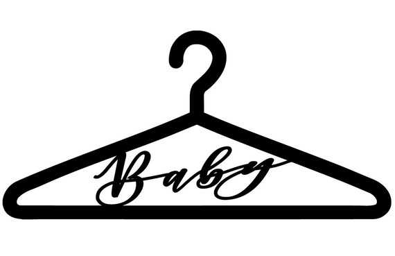 Glowforge or laser cut out baby hanger template pattern