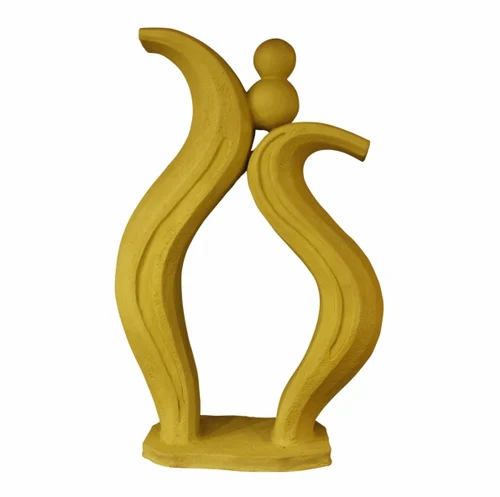 Yellow abstract sculpture for outdoor