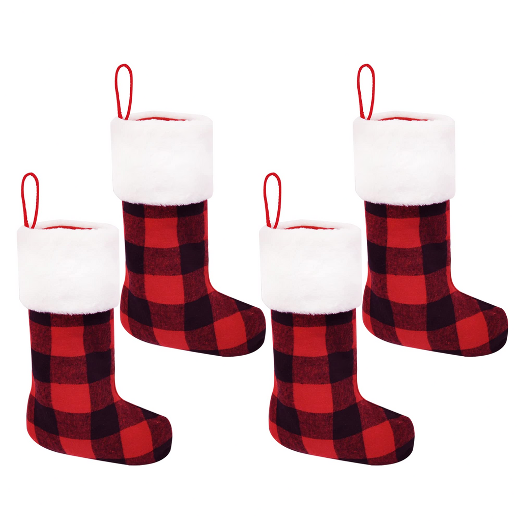 Pcs buffalo plaid christmas stockings
