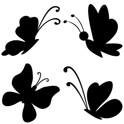 Alfombrilla de baão siluetas de mariposas