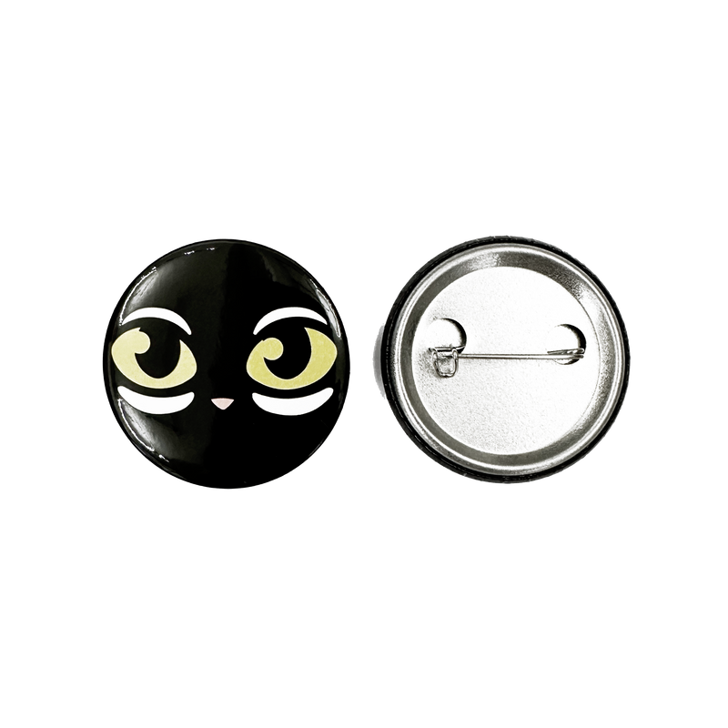 Skull cat large pin buttonnew â raw emotions
