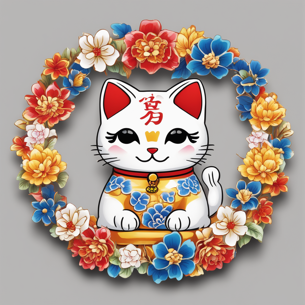 Assorted standing realistic multicolored cute little japanese fortune cat dolls