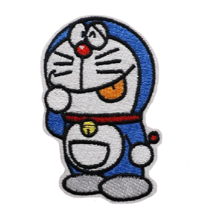 Doraemon tongue out embroidered patch â little patch