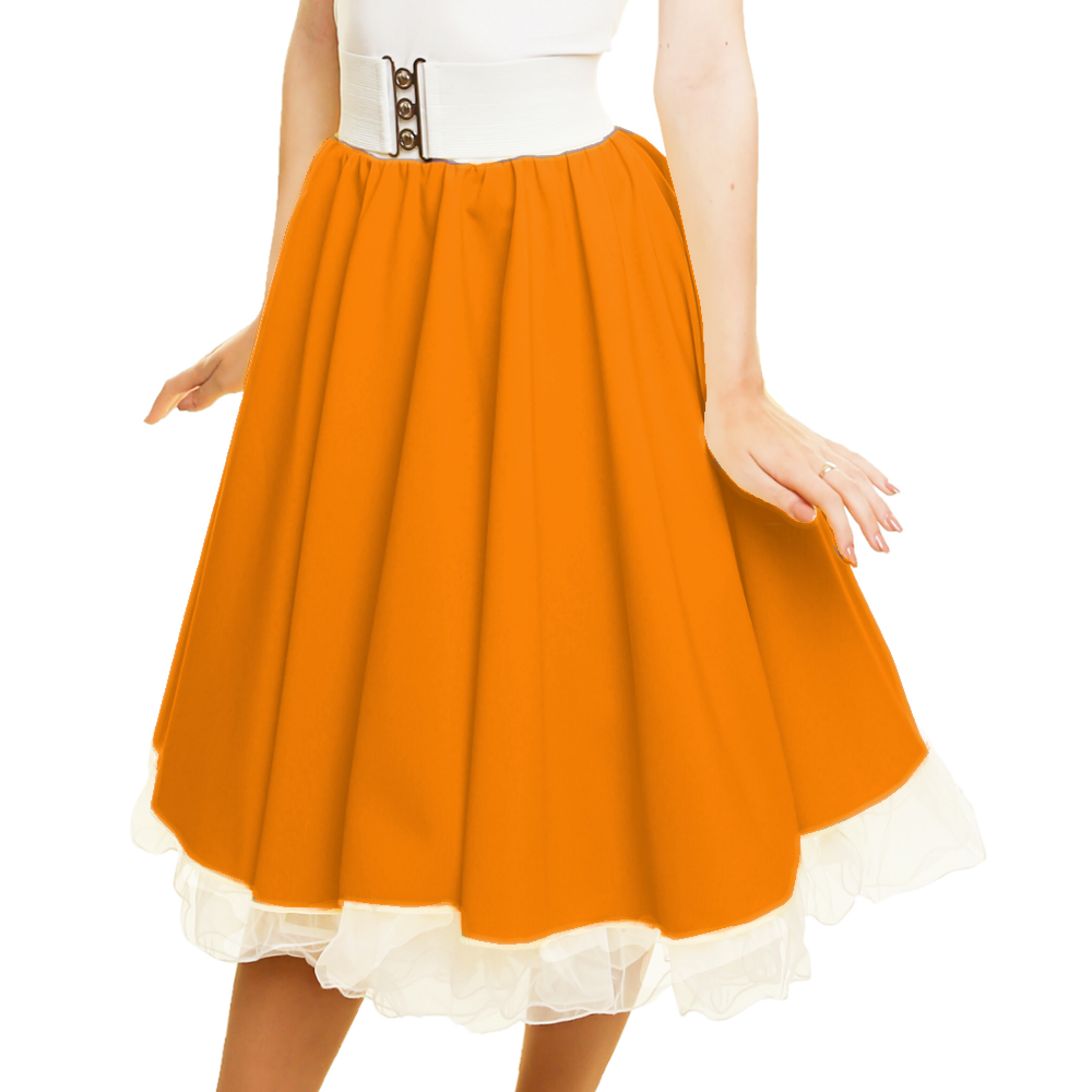 Girls sandy skirt plain s costume circle skirt rock and roll grease costume