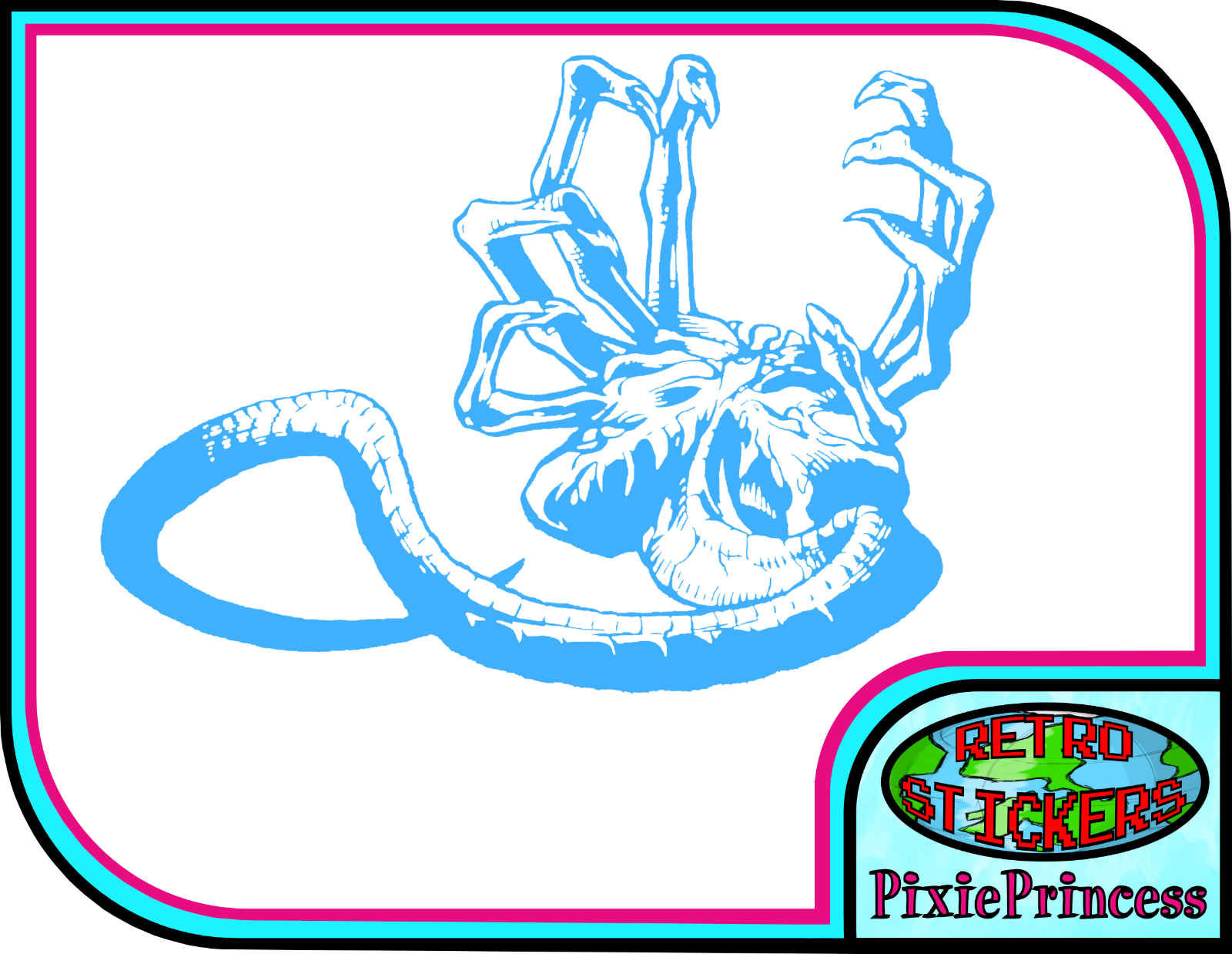 Alien dead face hugger f vinyl movie huge sticker wall art poster bedroom decal