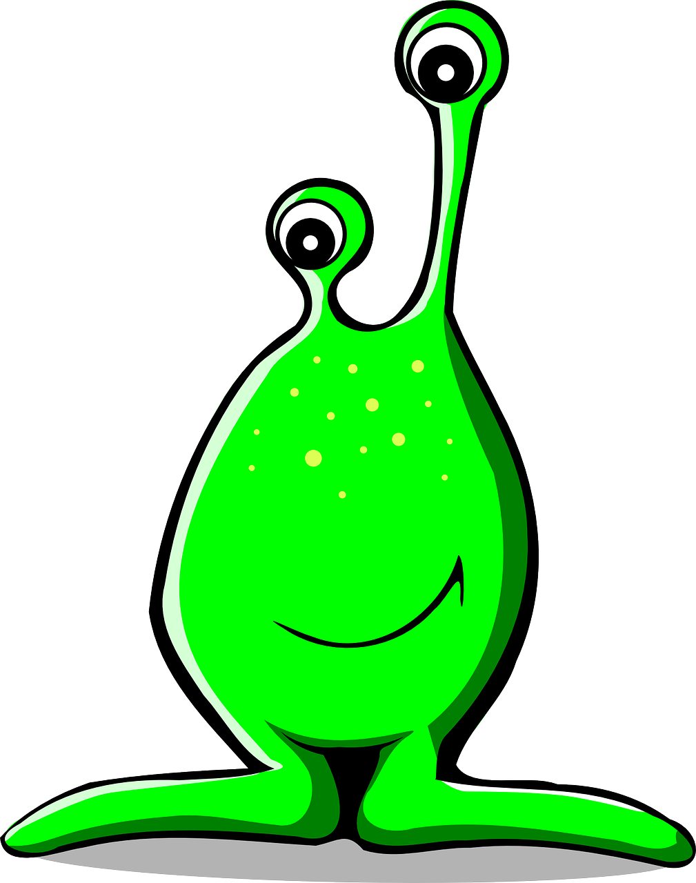 Free green alien vector art