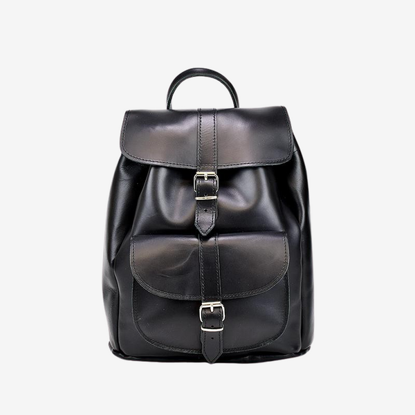 Handmade leather backpack for women