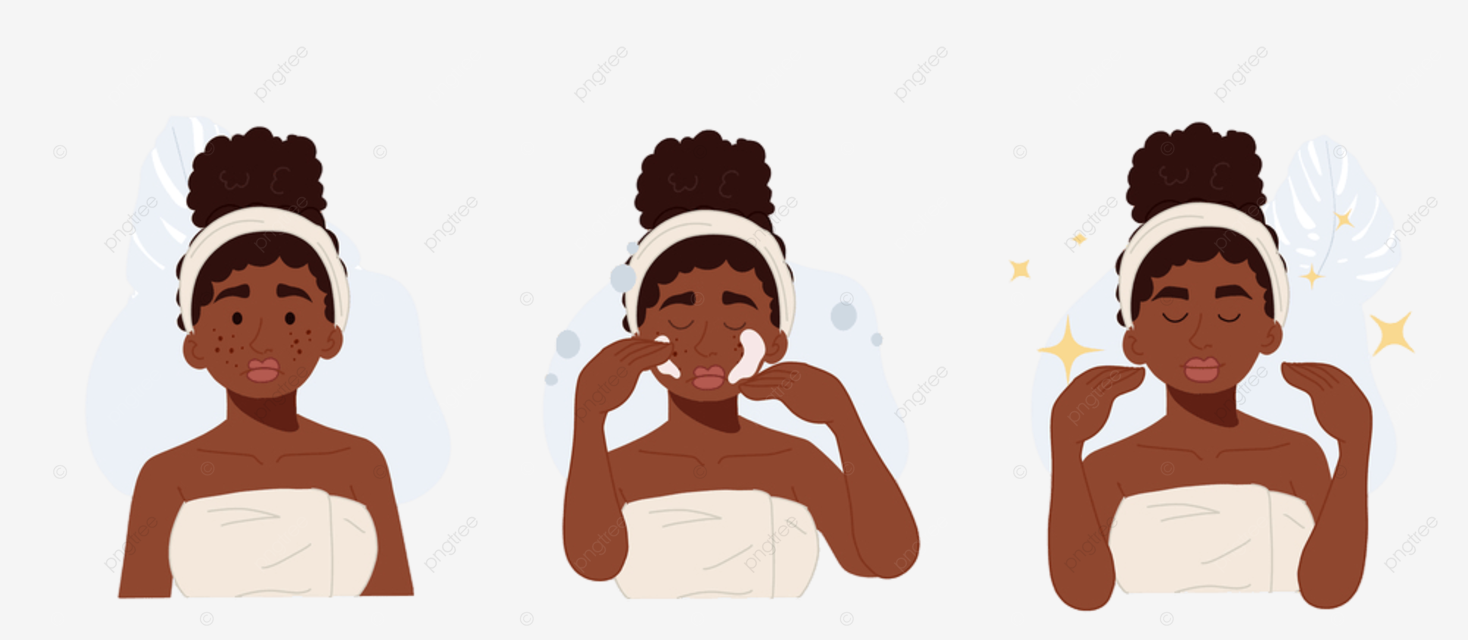African american woman facial skin problems beauty expression flat png and vector with transparent background for free download