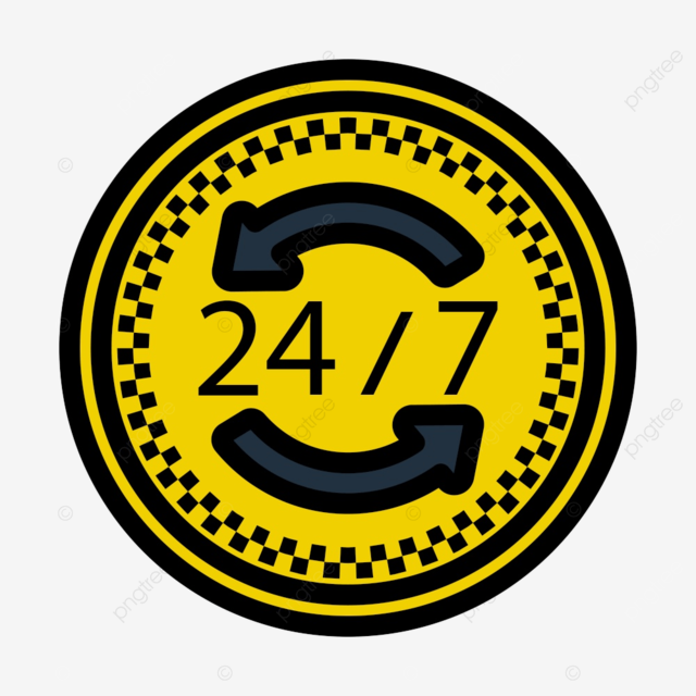 Hour clock clipart vector hour taxi service icon arrow outline single png image for free download