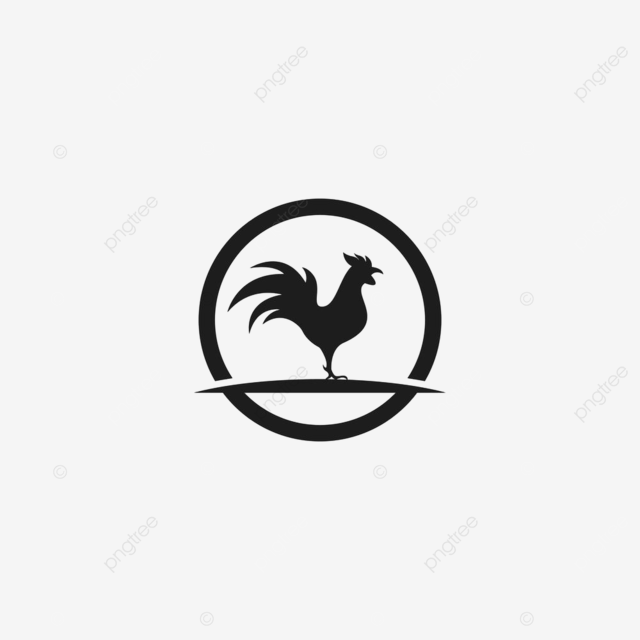 Illustrative logo silhouette png free rooster logo template vector illustration design outline bird fire png image for free download