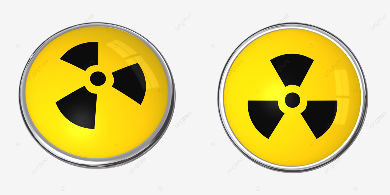 Button atomicnuclear symbol ray black gamma warning png transparent image and clipart for free download