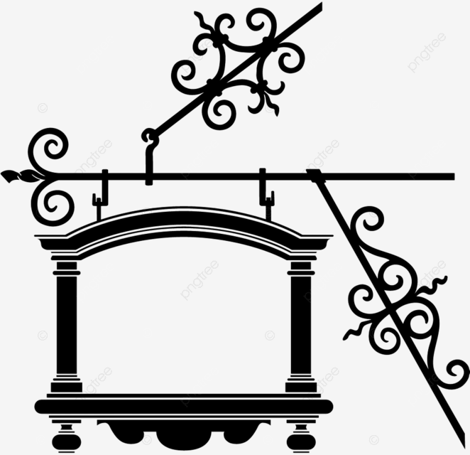 Hanging sign black and white sign drawing sign sketch accent png and vector with transparent background for free download