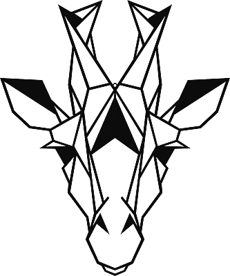 Geometric metal wall art geometric giraffe wall decor black metal wall panel