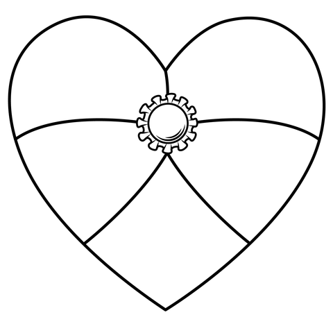 Valentines heart outline coloring page free printable coloring pages