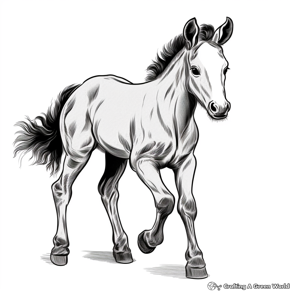 Baby horse coloring pages