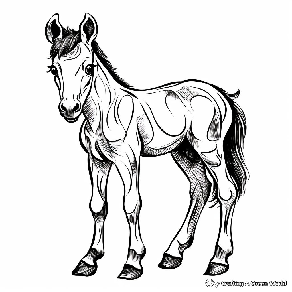 Baby horse coloring pages