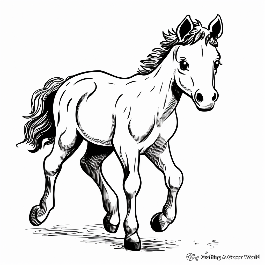 Baby horse coloring pages