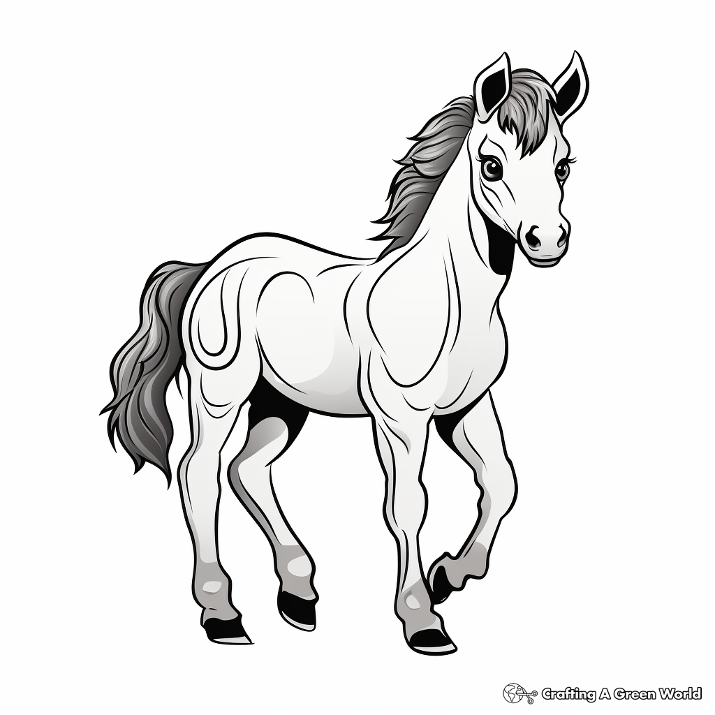 Baby horse coloring pages