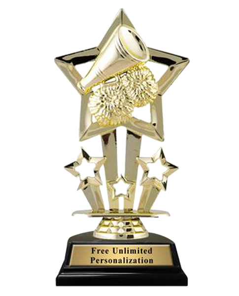 Shooting star cheer trophy
