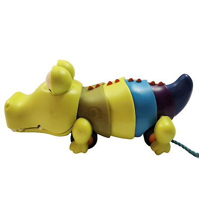 B toys alligator crocodile wiggles as it rolls pull childrens toy see video