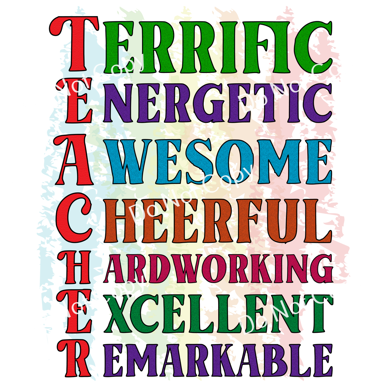 Colorsplash ultra transfers terrific teacher cf