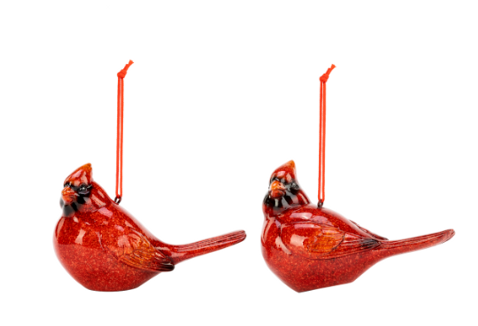 Sculptural cardinal ornament holiday decor