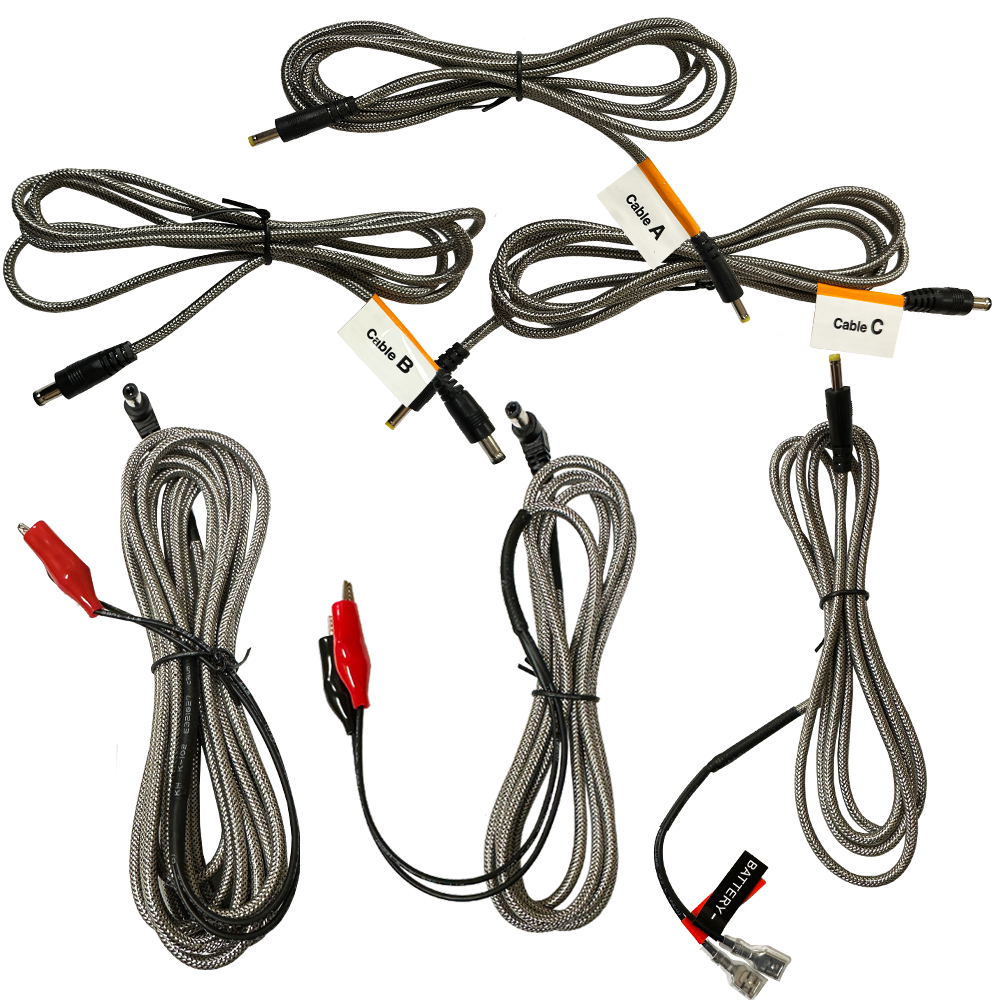 Elusive wildlife shielded stainless steel chew proof cables for trail cameras and lights